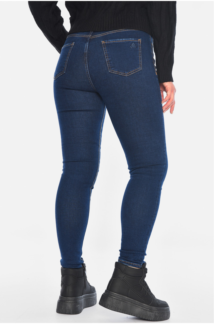 Джинси жіночі скінні темно-синього кольору 6112-11 196242 Джинси жіночі скінні темно-синього кольору 6112-11 196242