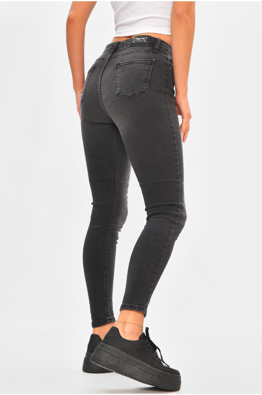 Джинси жіночі скінні темно-сірого кольору 4244 196245