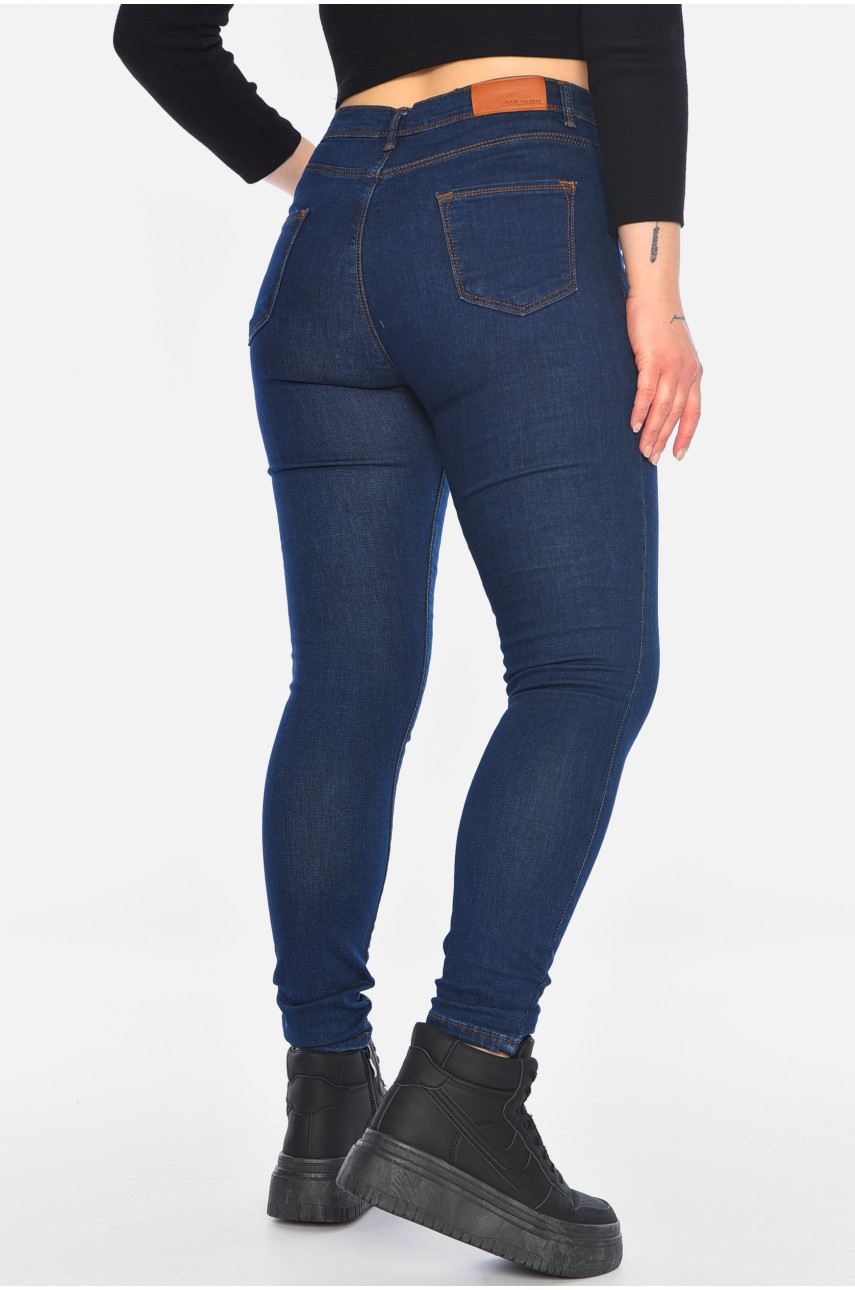 Джинси жіночі скінні синього кольору 51242 196246 Джинси жіночі скінні синього кольору 51242 196246