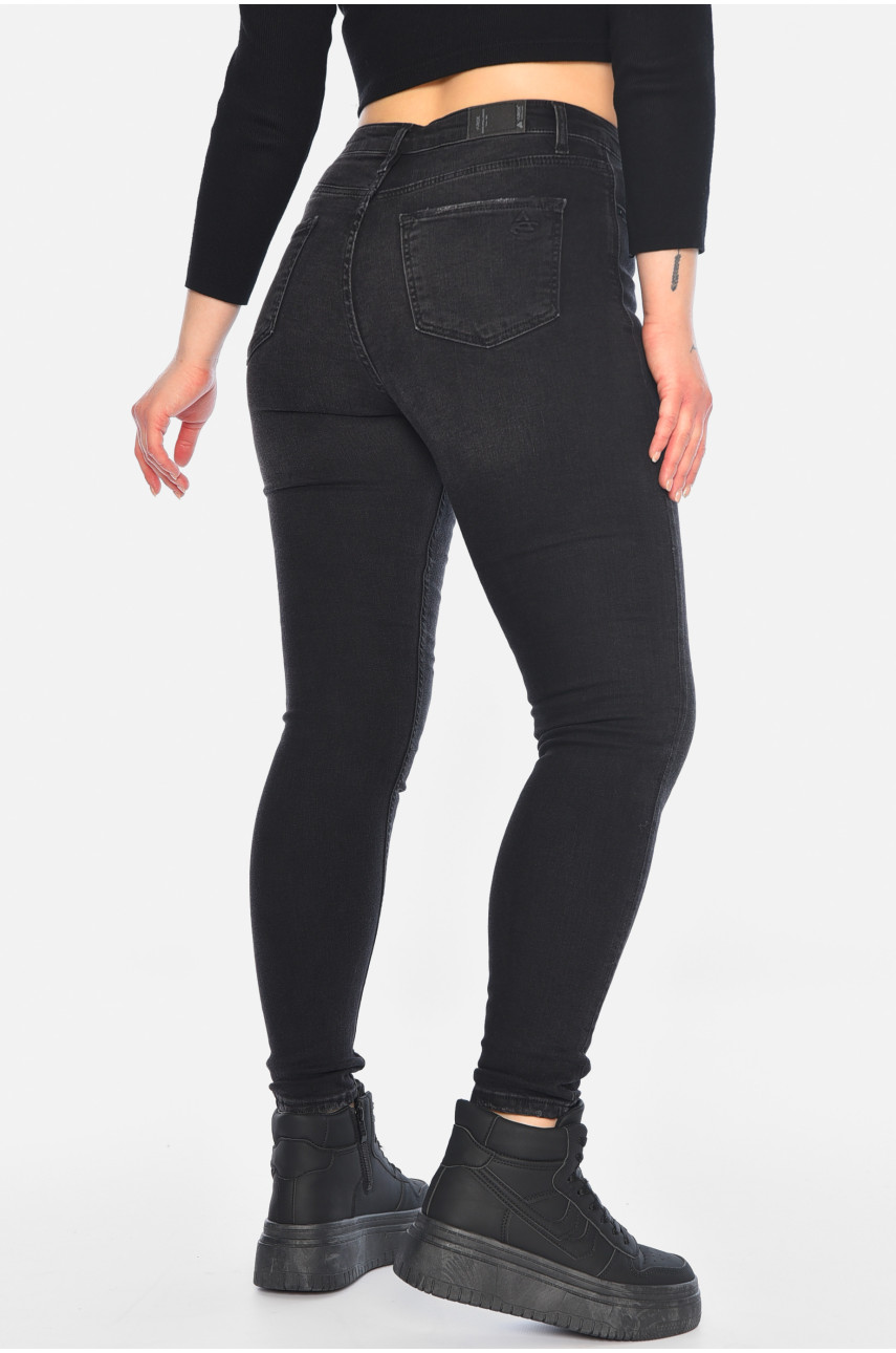 Джинси жіночі скінні чорного кольору 3312-22 196248
