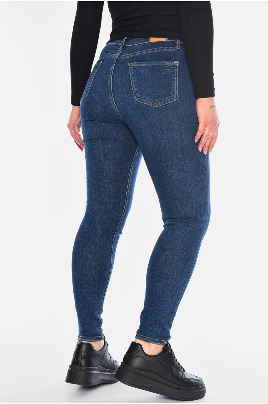 Джинси жіночі скінні темно-синього кольору 3512-22 196253