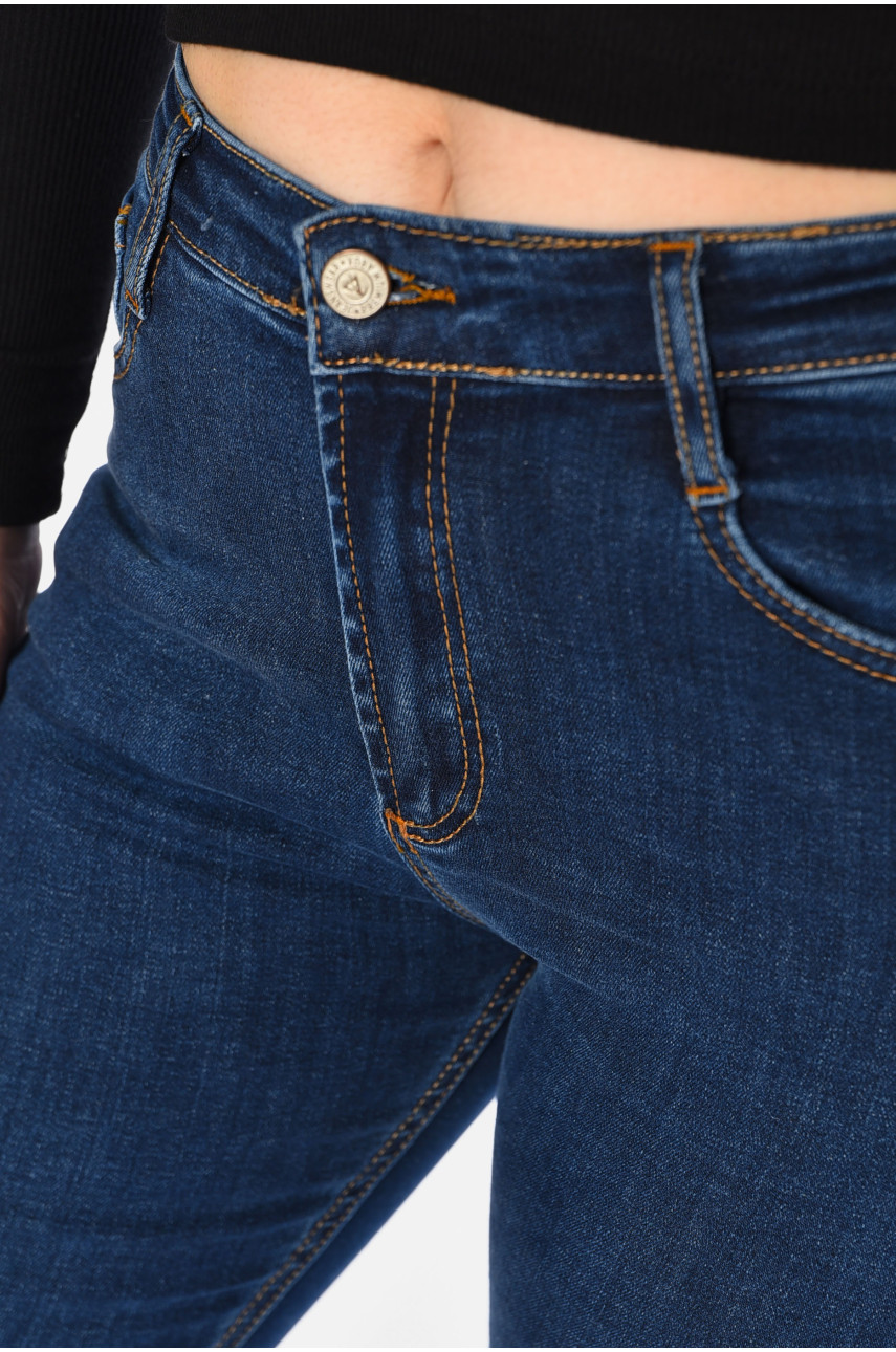 Джинси жіночі скінні темно-синього кольору 3512-22 196253