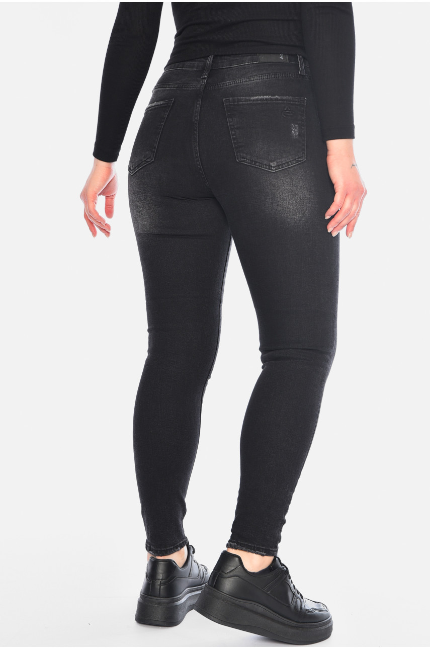 Джинси жіночі скінні чорного кольору 5712-21 196254