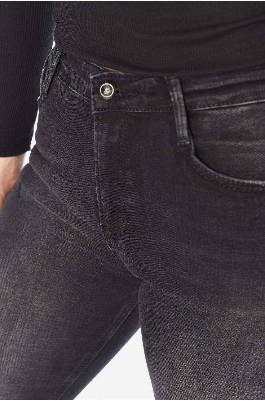 Джинси жіночі скінні чорного кольору 5712-21 196254