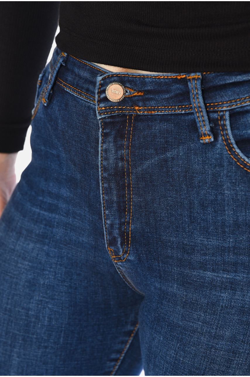 Джинси жіночі скінні темно-синього кольору 5311 196256 Джинси жіночі скінні темно-синього кольору 5311 196256