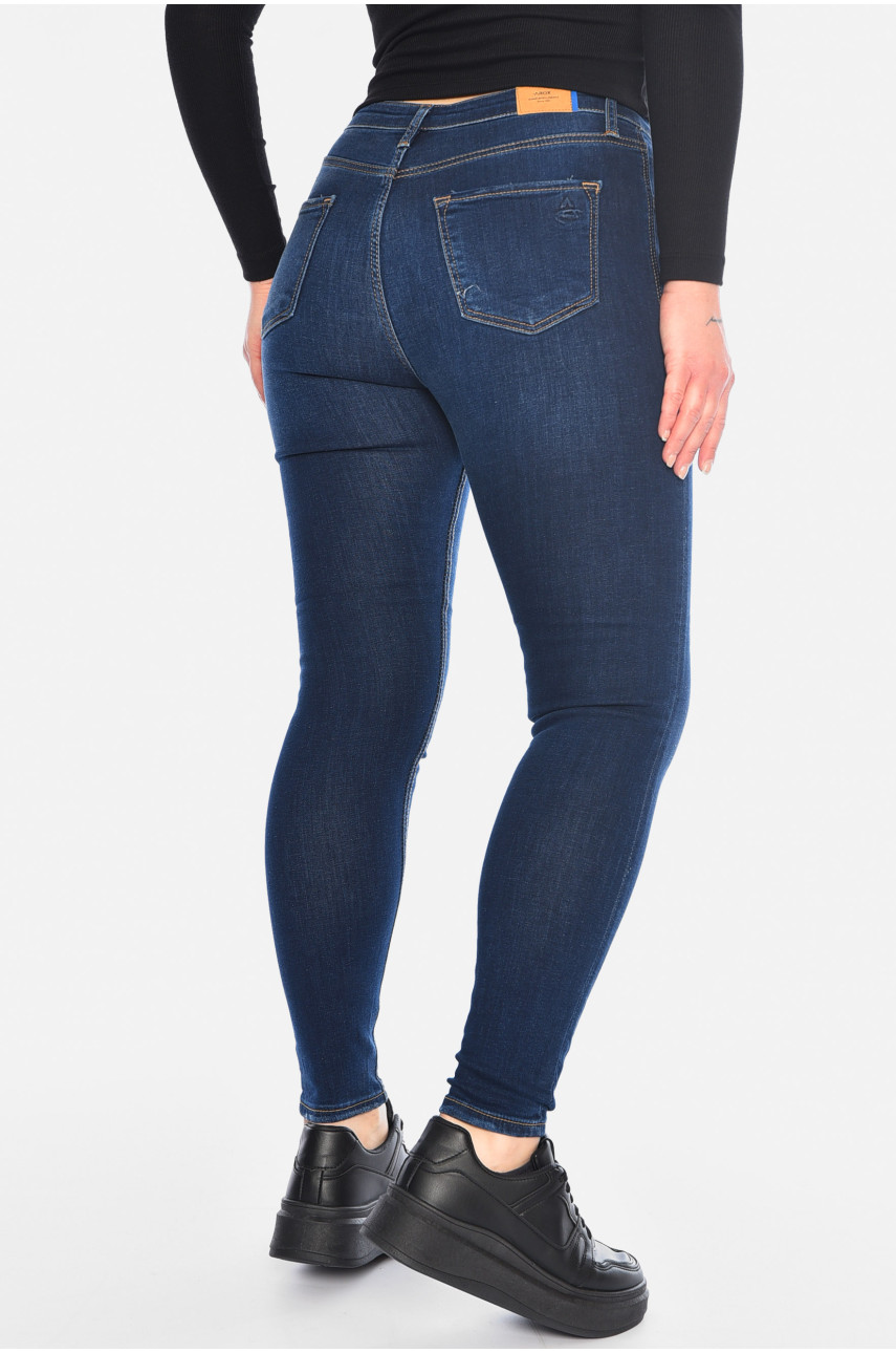 Джинси жіночі скінні темно-синього кольору 3512-21 196261 Джинси жіночі скінні темно-синього кольору 3512-21 196261