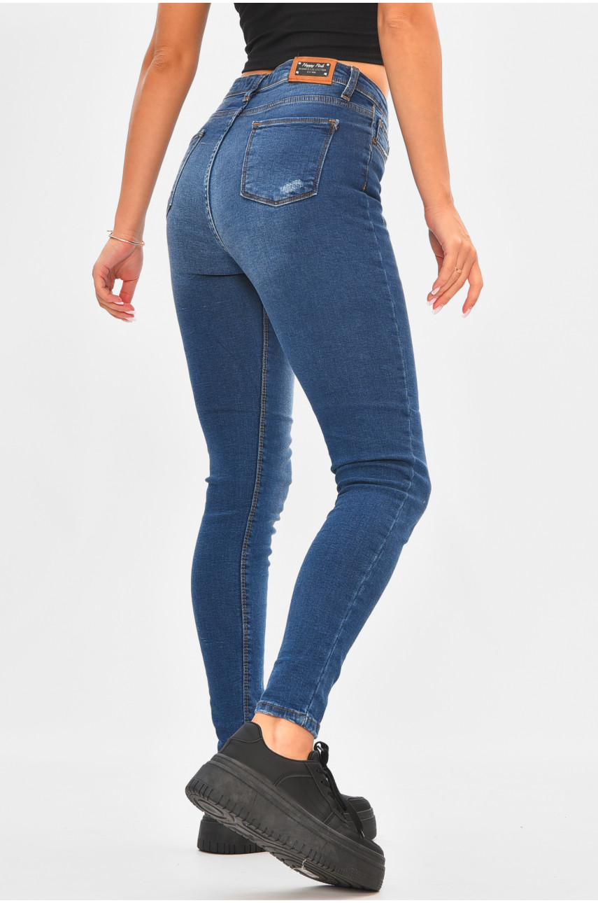 Джинси жіночі скінні темно-синього кольору 4243 196262