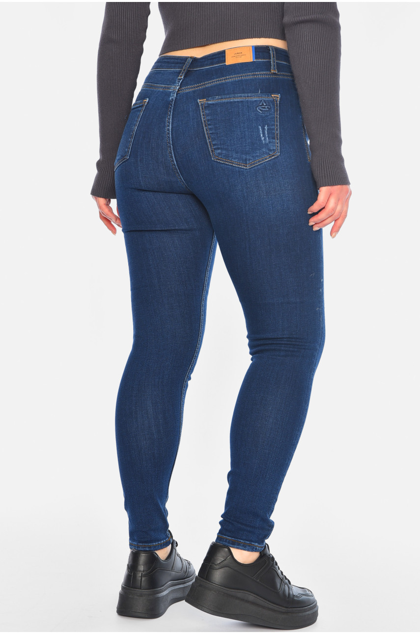 Джинси жіночі скінні темно-синього кольору 3512-31 196264