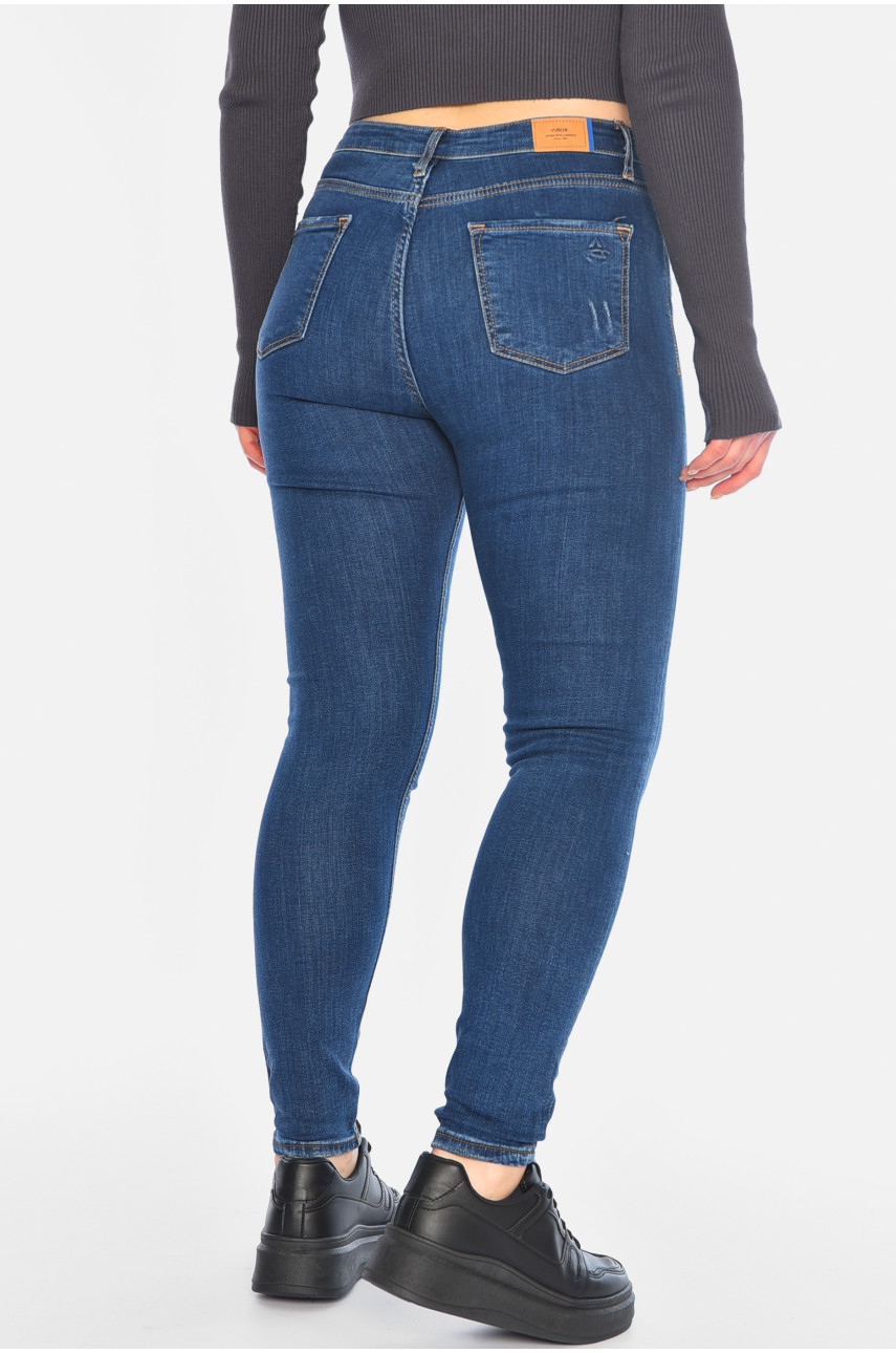 Джинси жіночі скінні темно-синього кольору 3512-163 196265 Джинси жіночі скінні темно-синього кольору 3512-163 196265