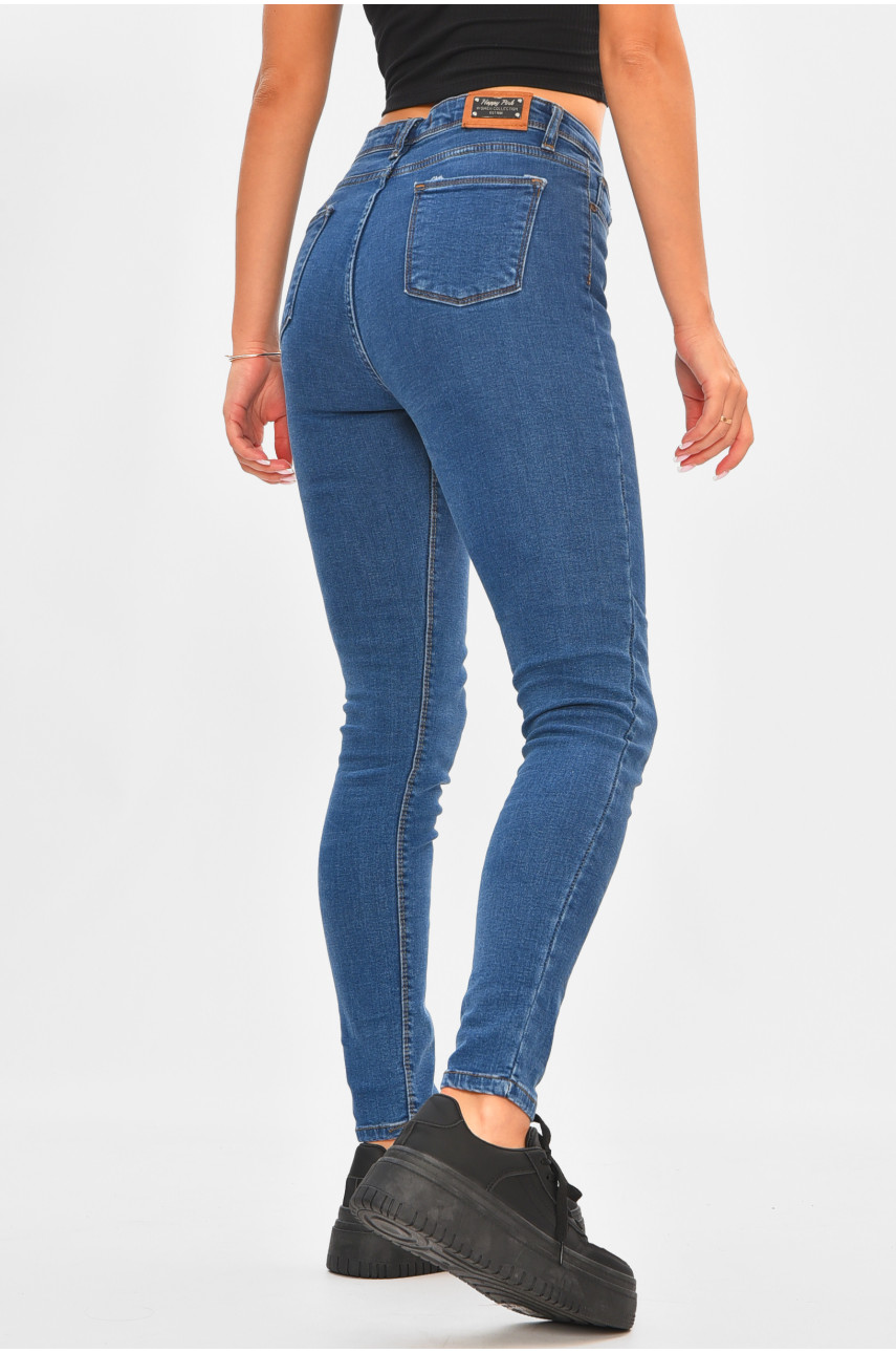Джинси жіночі скінні синього кольору 4252 196268 Джинси жіночі скінні синього кольору 4252 196268