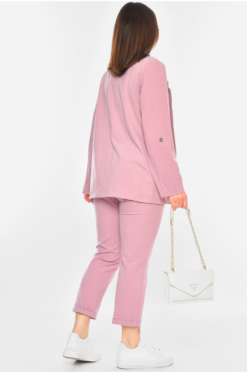 Костюм жіночий однотонний світло-рожевого кольору 2267 196274