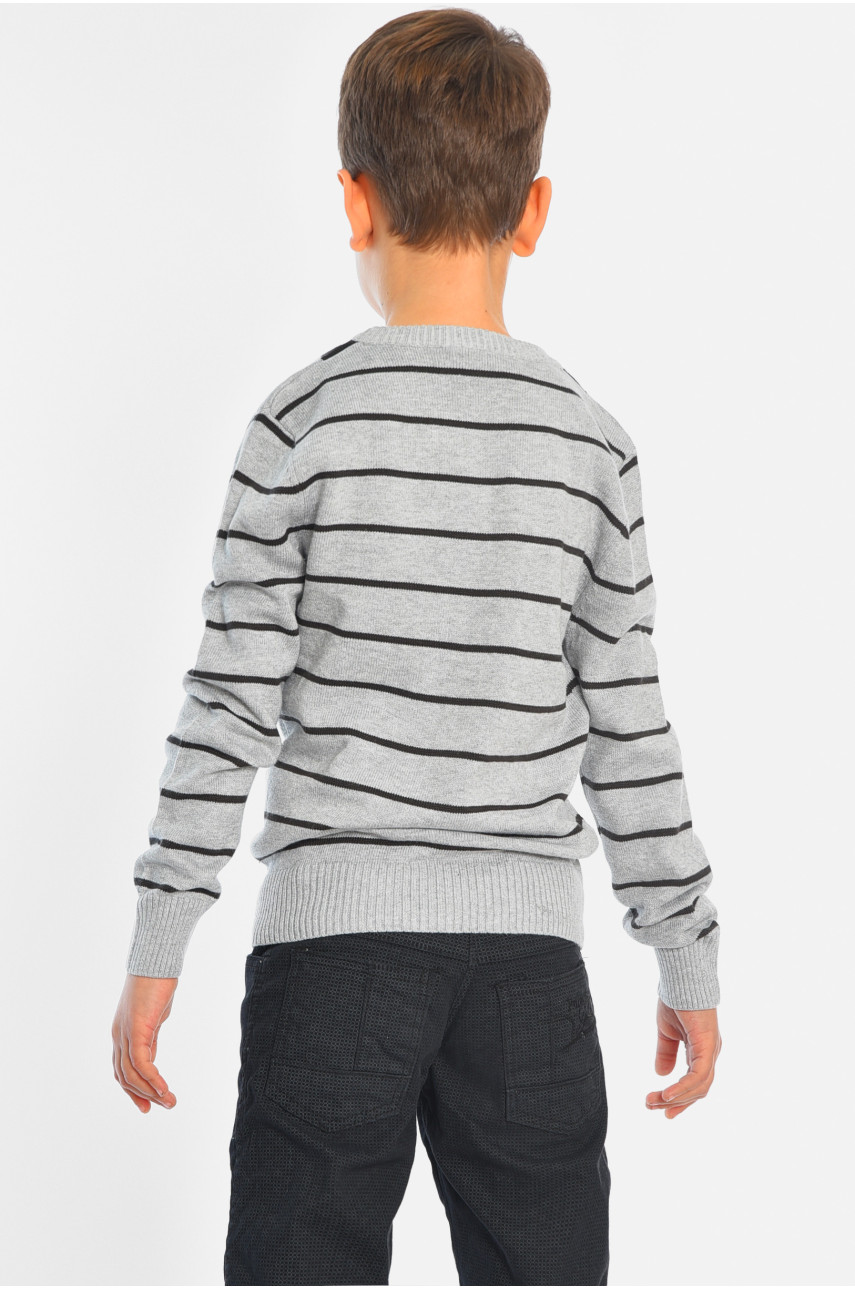 Светр дитячий для хлопчика сірого кольору 5152 196328