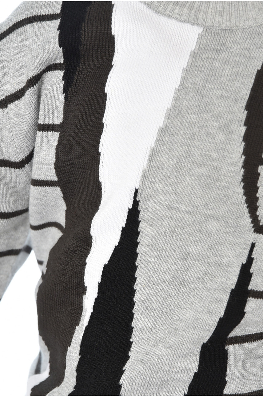 Светр дитячий для хлопчика сірого кольору 5152 196328