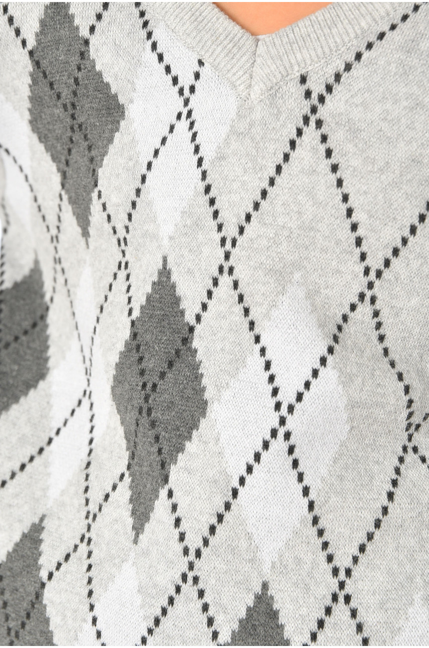 Светр дитячий для хлопчика сірого кольору 8404 196330