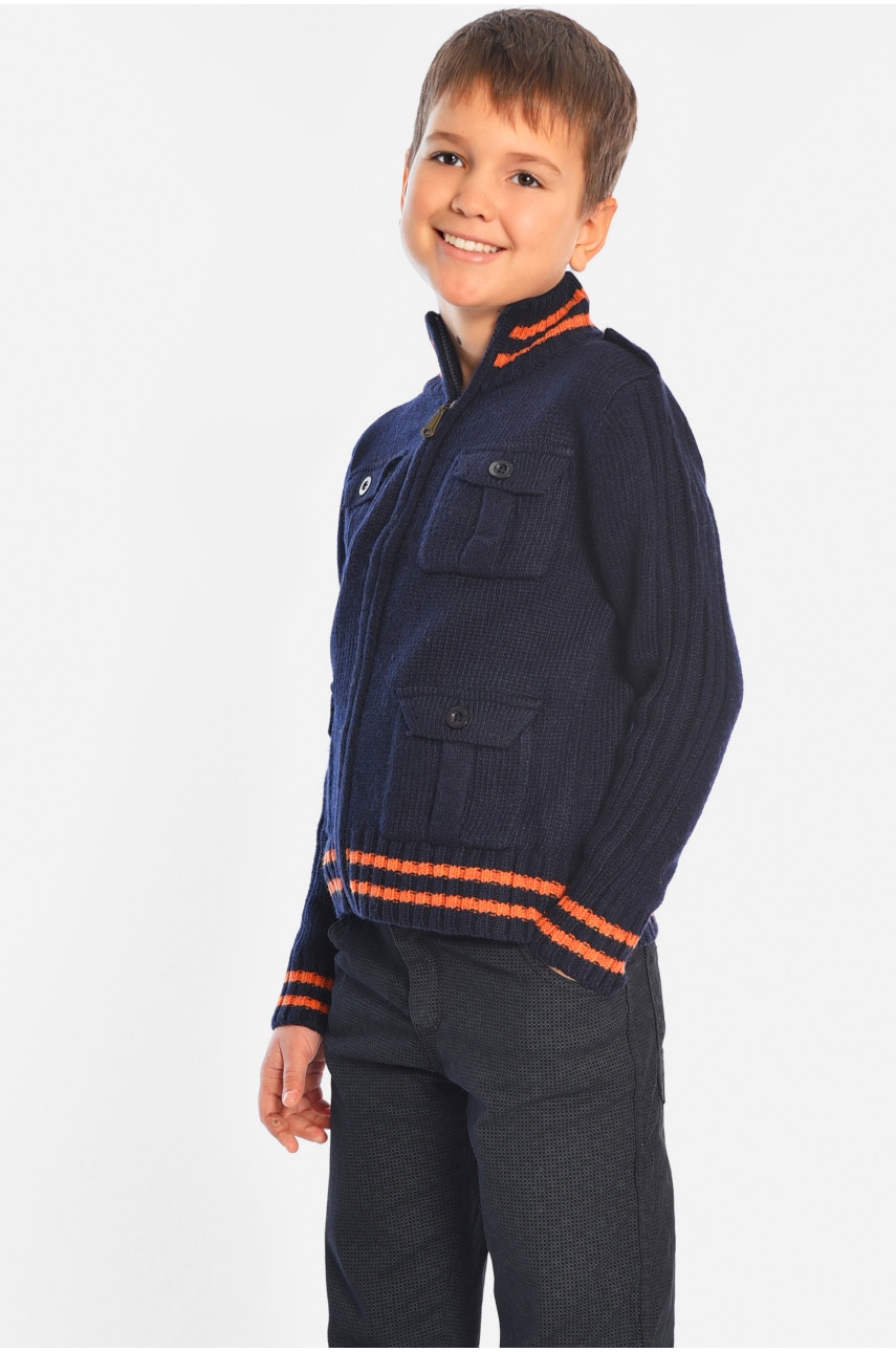 Кофта дитяча для хлопчика темно-синього кольору 2107 196338