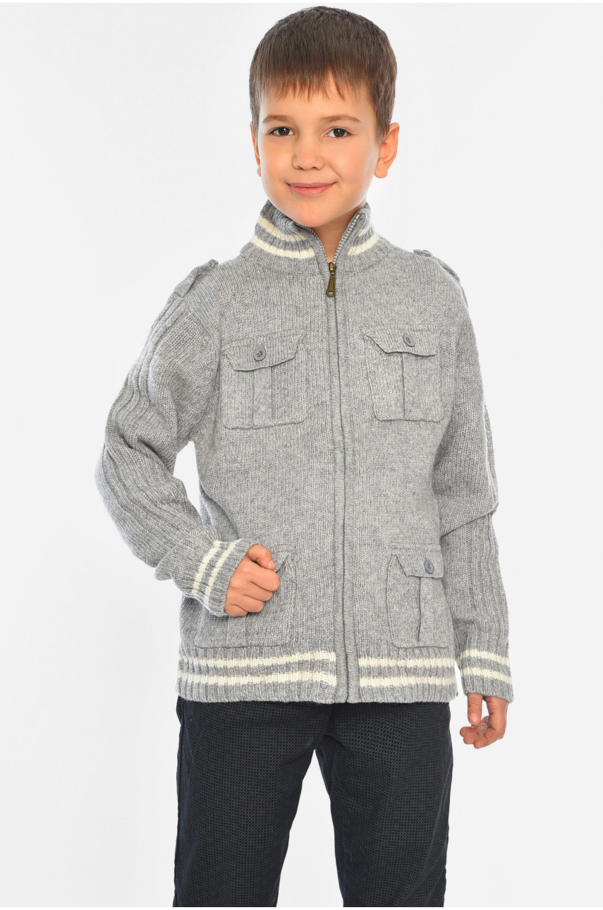 Кофта дитяча для хлопчика сірого кольору 2107 196339