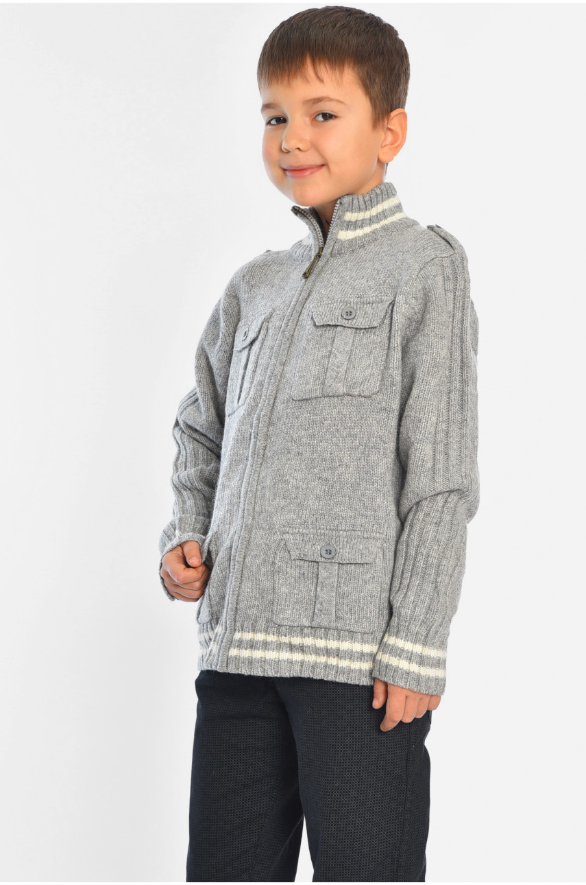 Кофта дитяча для хлопчика сірого кольору 2107 196339