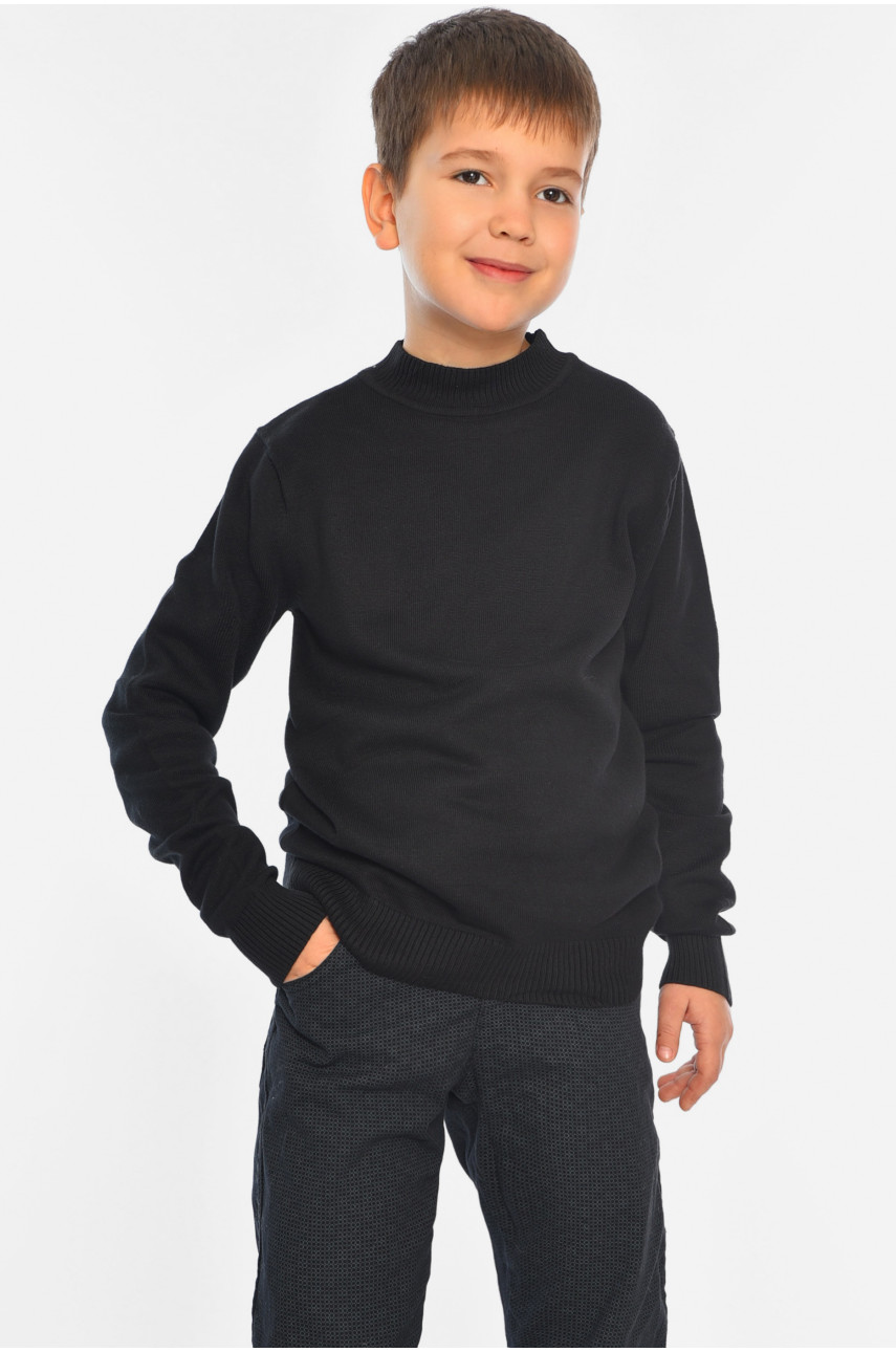 Светр дитячий для хлопчика чорного кольору 615с 196341