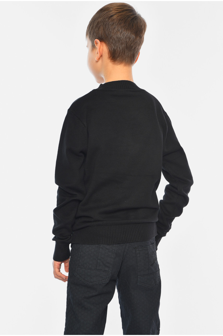 Светр дитячий для хлопчика чорного кольору 615с 196341