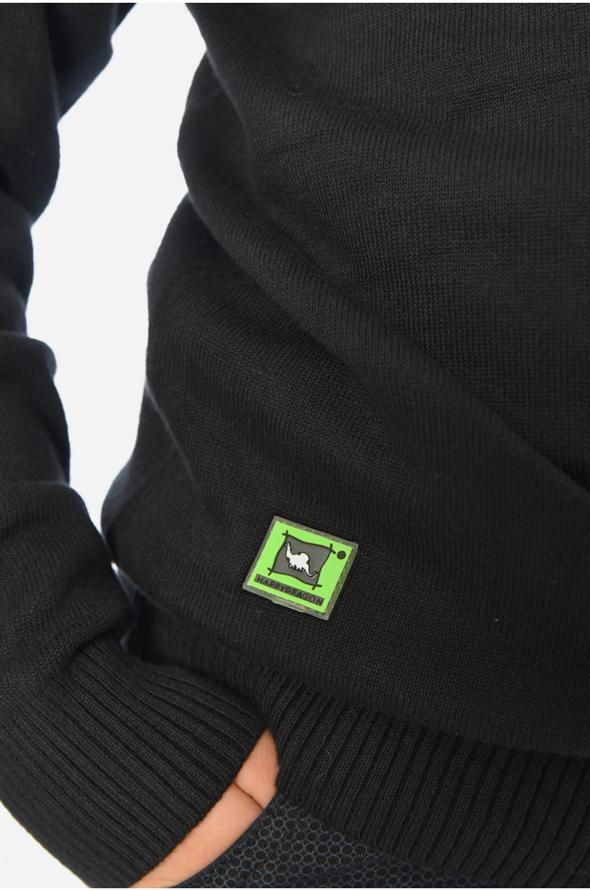 Светр дитячий для хлопчика чорного кольору 615с 196341