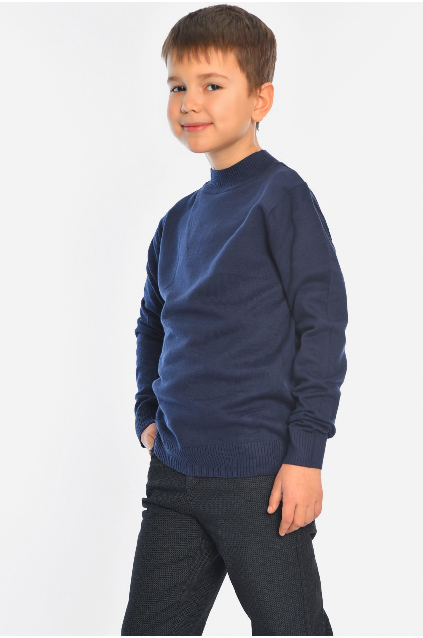 Светр дитячий для хлопчика темно-синього кольору 615с 196349