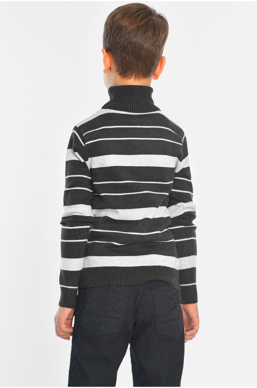 Гольф дитячий для хлопчика темно-сірого кольору 13265ма 196354