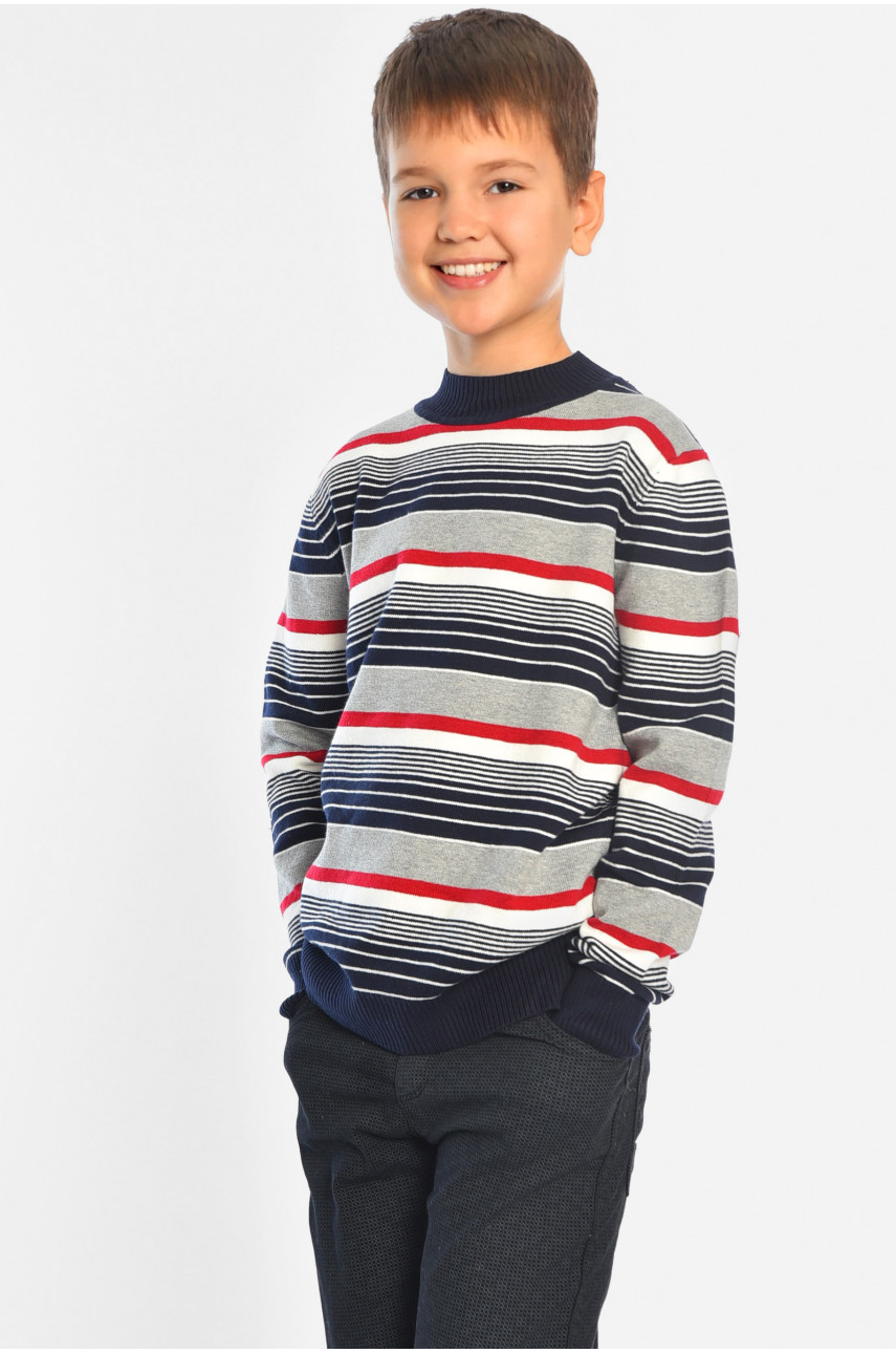 Светр дитячий для хлопчика сірого кольору 6118 196356