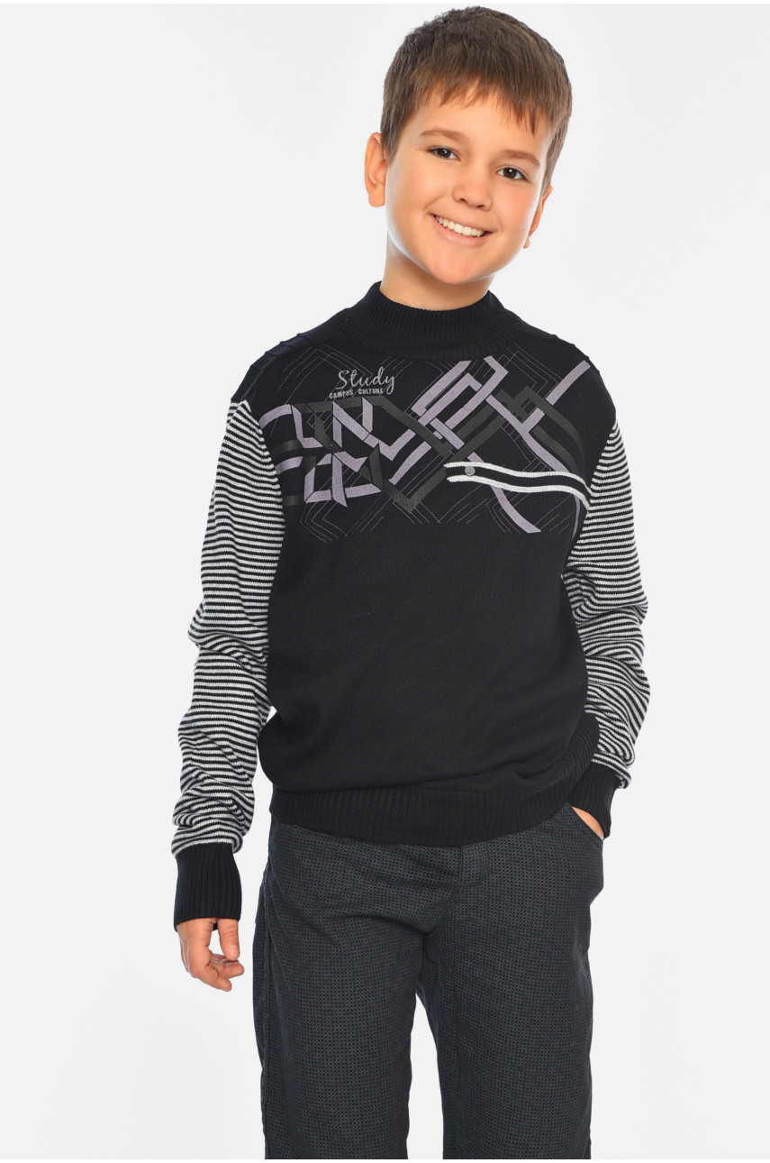 Светр дитячий для хлопчика чорного кольору 1912 196358