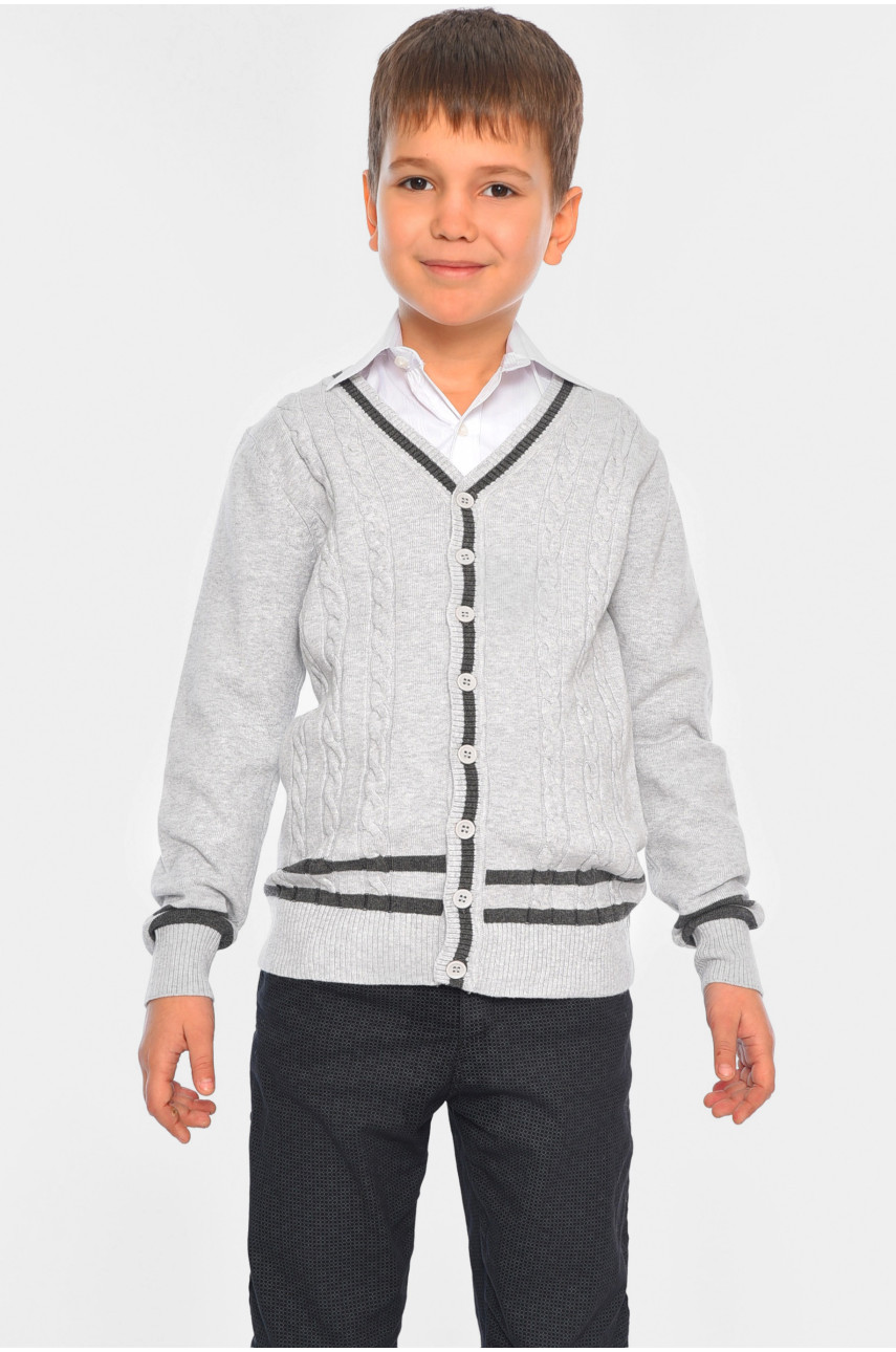 Кофта дитяча для хлопчика сірого кольору 8276 196363