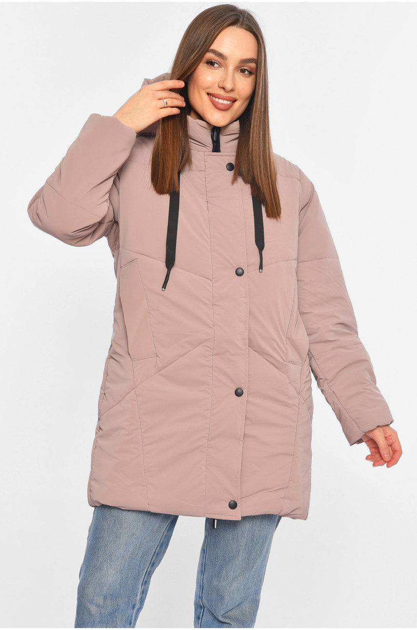 Куртка жіноча демісезонна пудрового кольору 329 196398