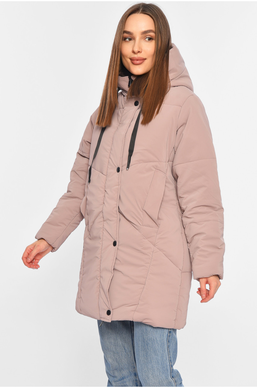 Куртка жіноча демісезонна пудрового кольору 329 196398