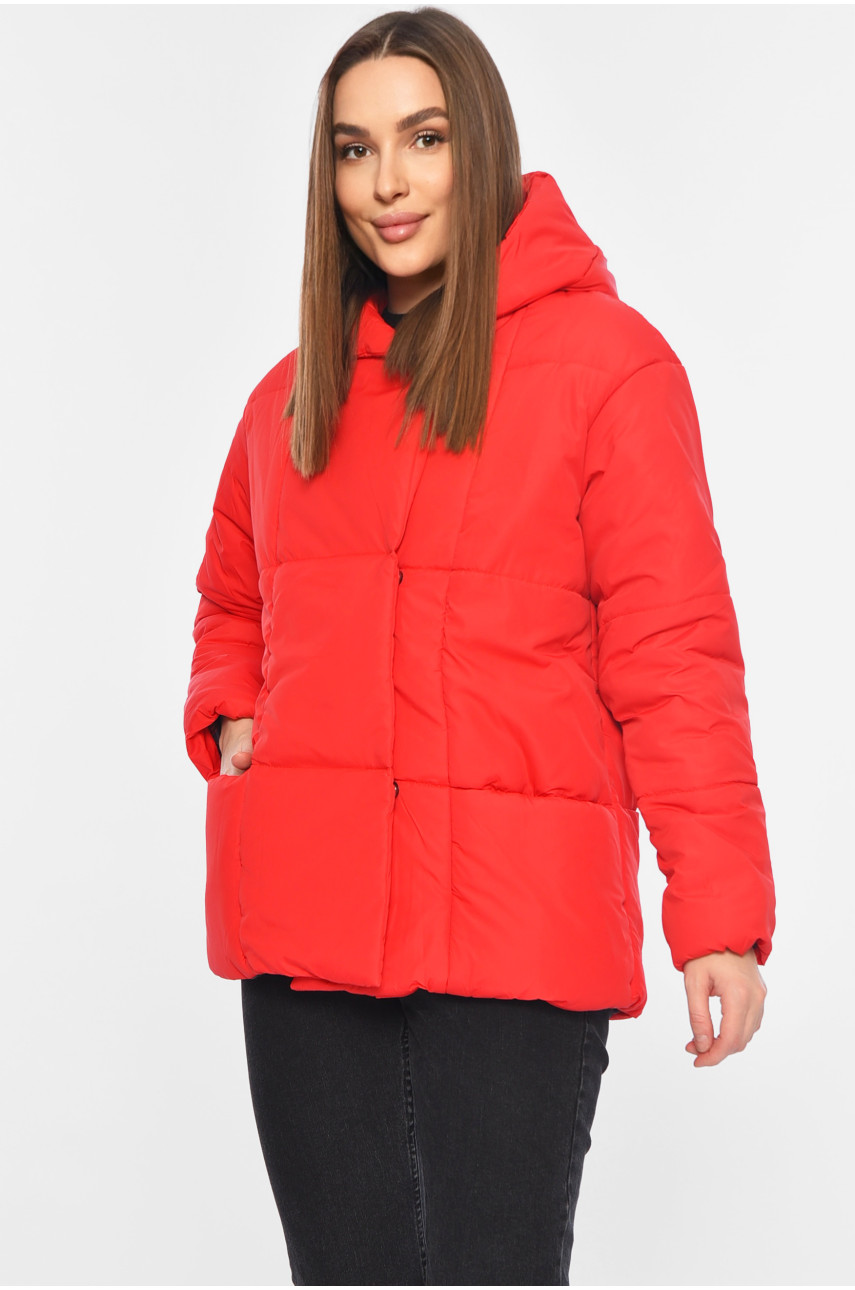 Куртка жіноча демісезонна червоного кольору 268 196399