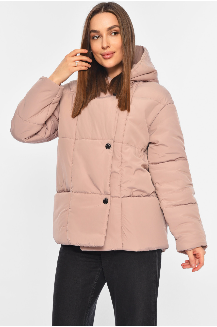 Куртка жіноча демісезонна світло-рожевого кольору 268-1 196400