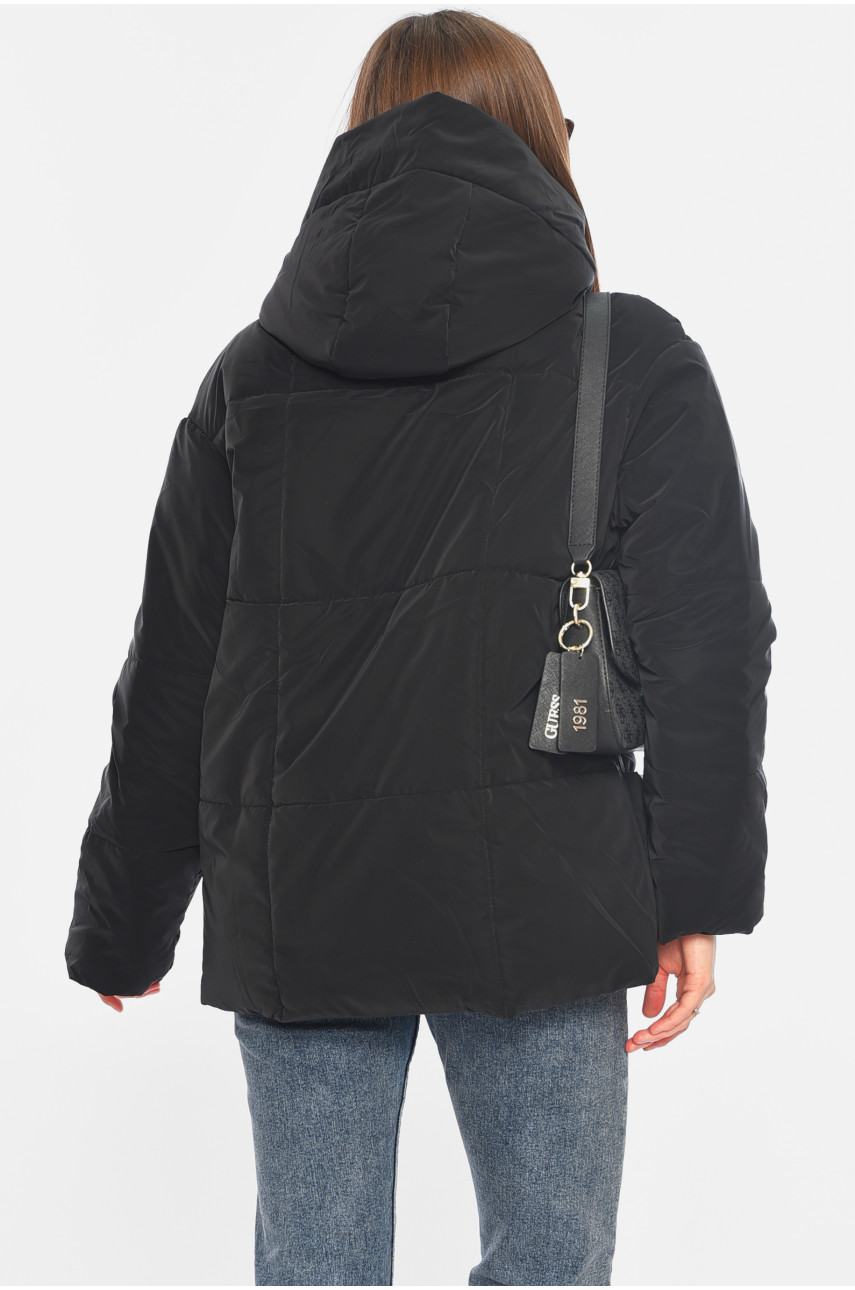 Куртка жіноча демісезонна чорного кольору 268 196408