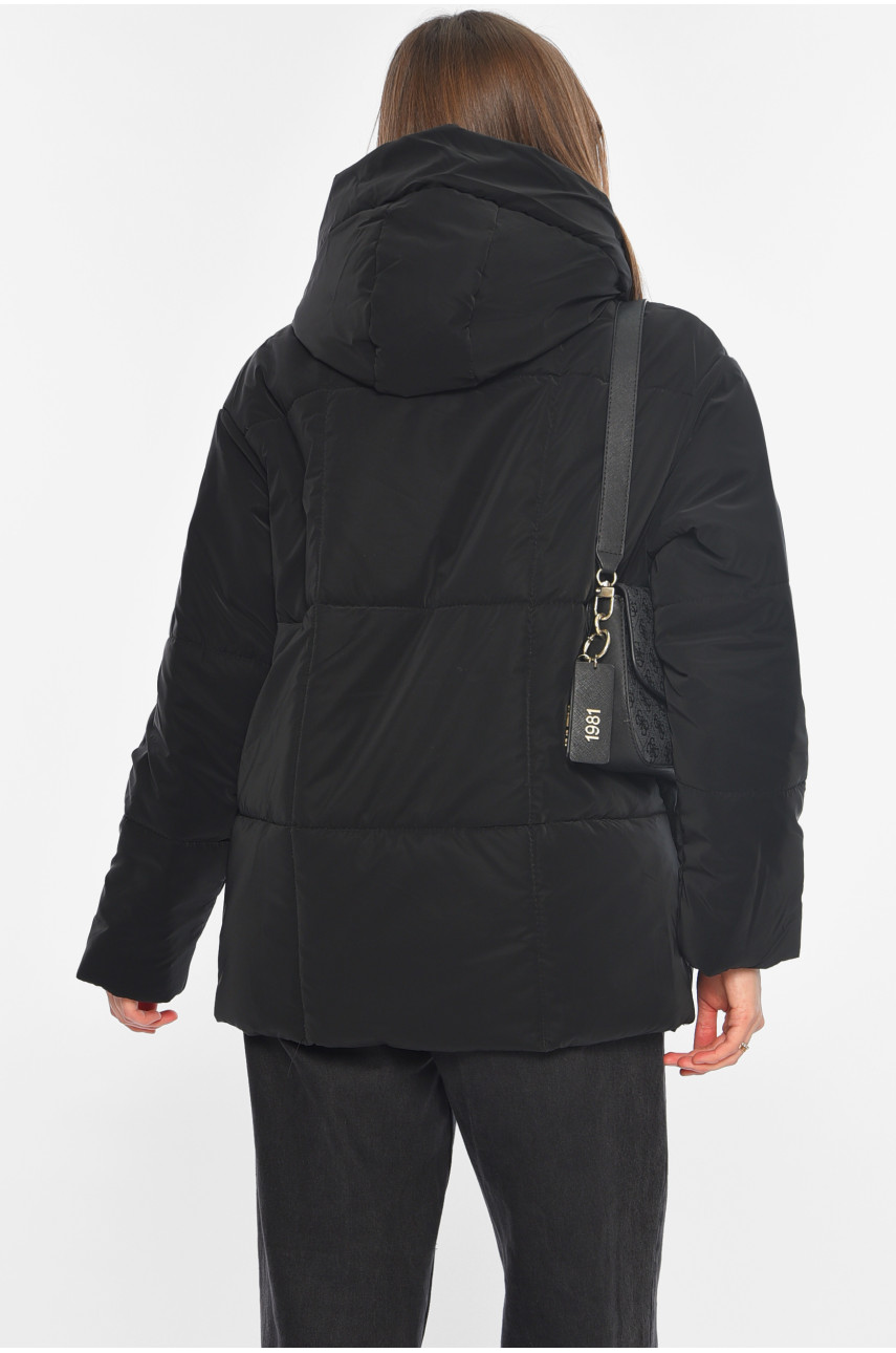 Куртка жіноча демісезонна чорного кольору 268 196411
