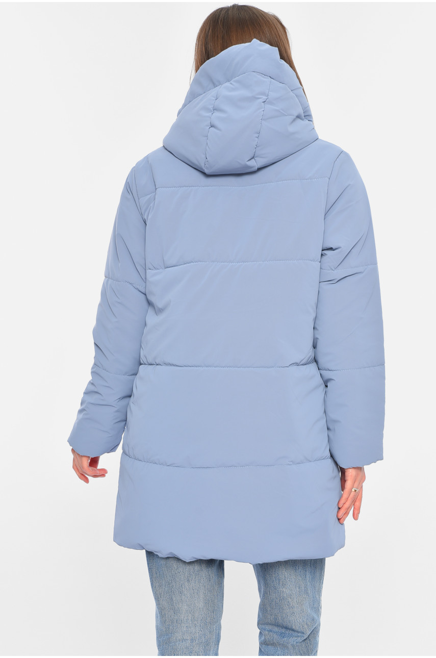 Куртка жіноча демісезонна блакитного кольору 329 196417 Куртка жіноча демісезонна блакитного кольору 329 196417