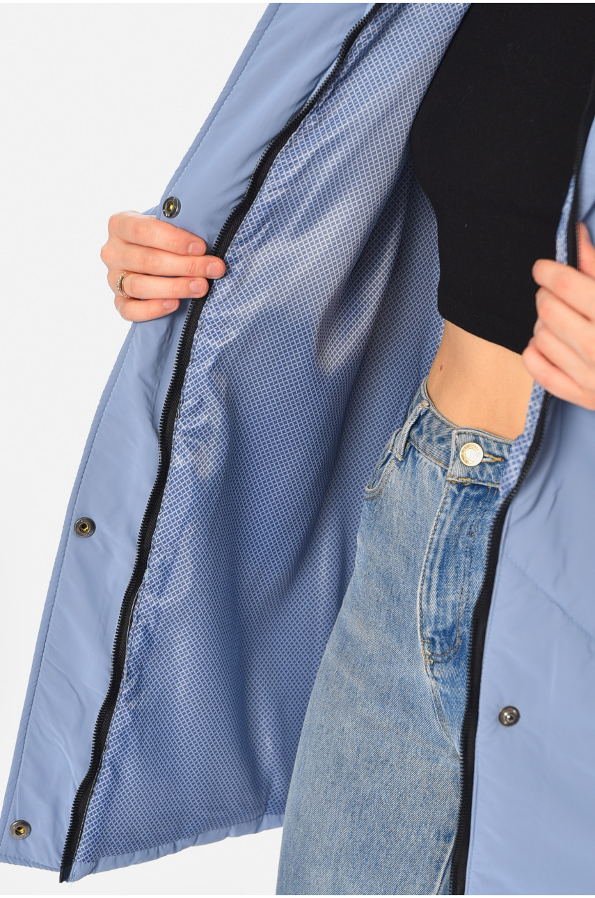 Куртка жіноча демісезонна блакитного кольору 329 196417 Куртка жіноча демісезонна блакитного кольору 329 196417