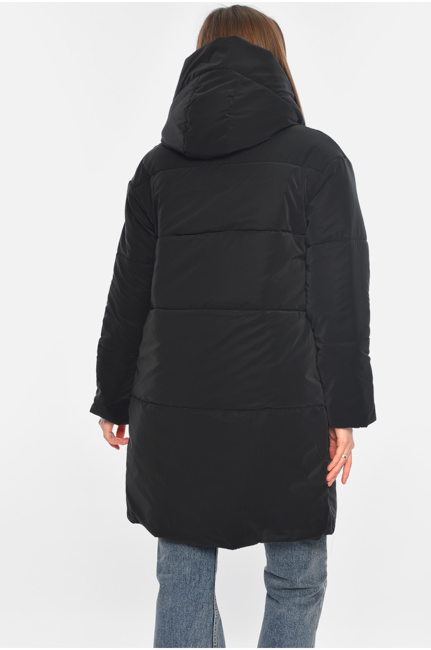Куртка жіноча демісезонна чорного кольору 341 196420
