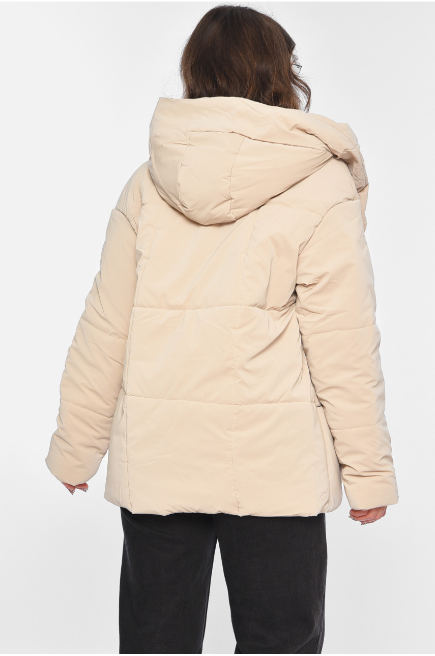 Куртка жіноча демісезонна бежевого кольору 268 196423