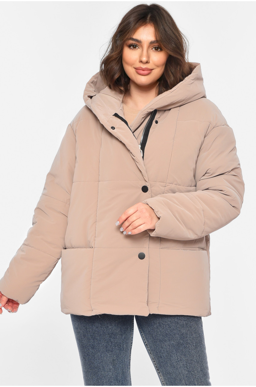 Куртка жіноча демісезонна світло-рожевого кольору 268 196425