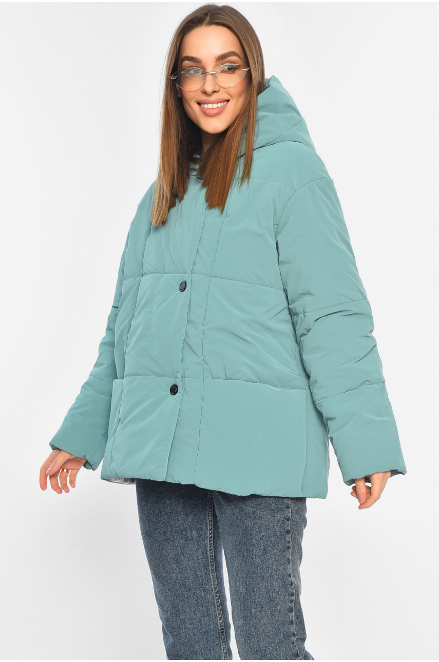 Куртка жіноча демісезонна зеленого кольору 268 196442