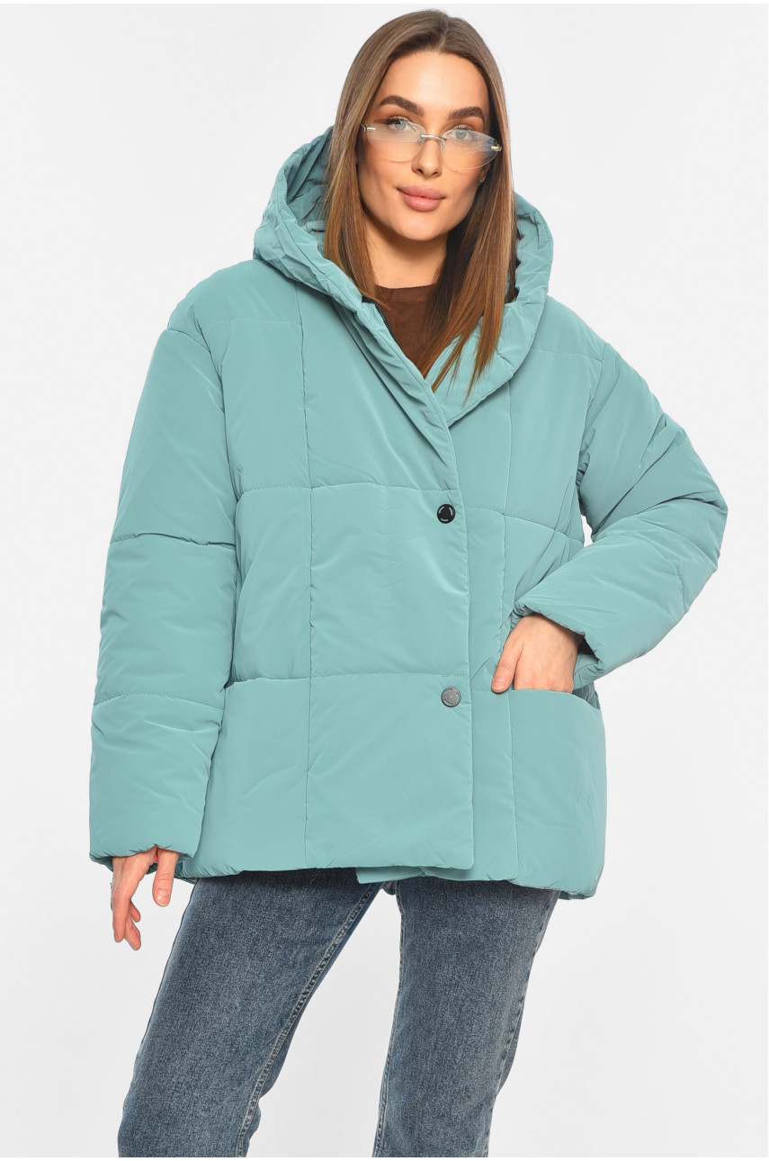 Куртка жіноча демісезонна зеленого кольору 268 196442