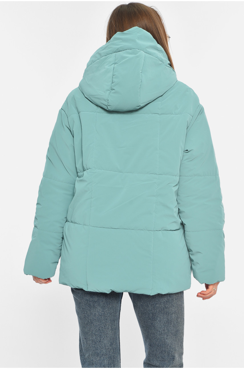 Куртка жіноча демісезонна зеленого кольору 268 196442