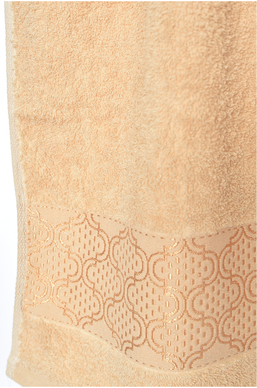 Полотенце для лица махровое бежевого цвета 550-184 196456