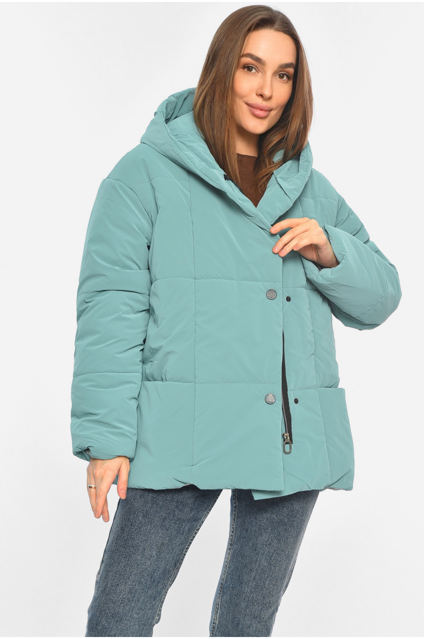 Куртка жіноча демісезонна зеленого кольору 268 196464