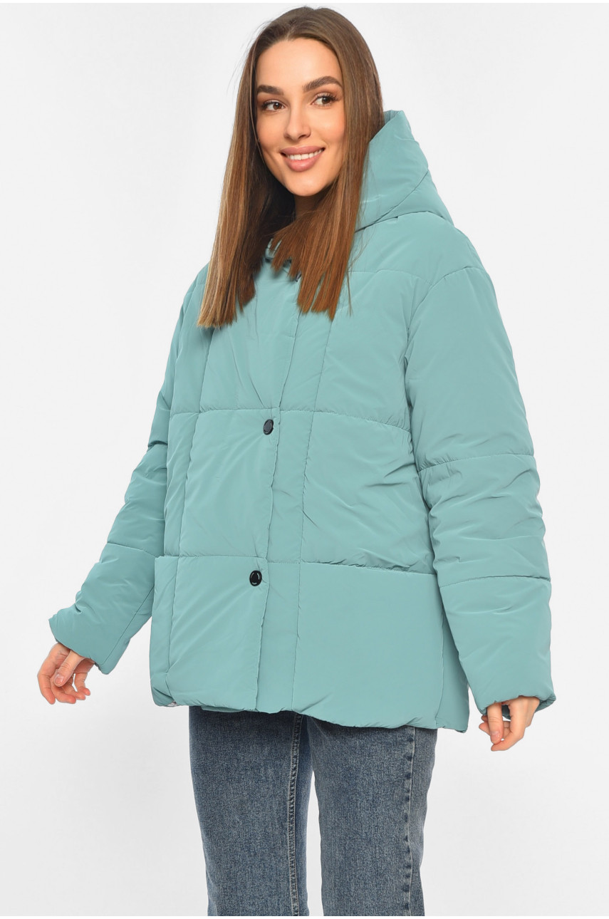 Куртка жіноча демісезонна зеленого кольору 268 196464