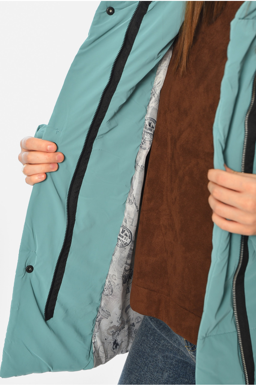 Куртка жіноча демісезонна зеленого кольору 268 196464