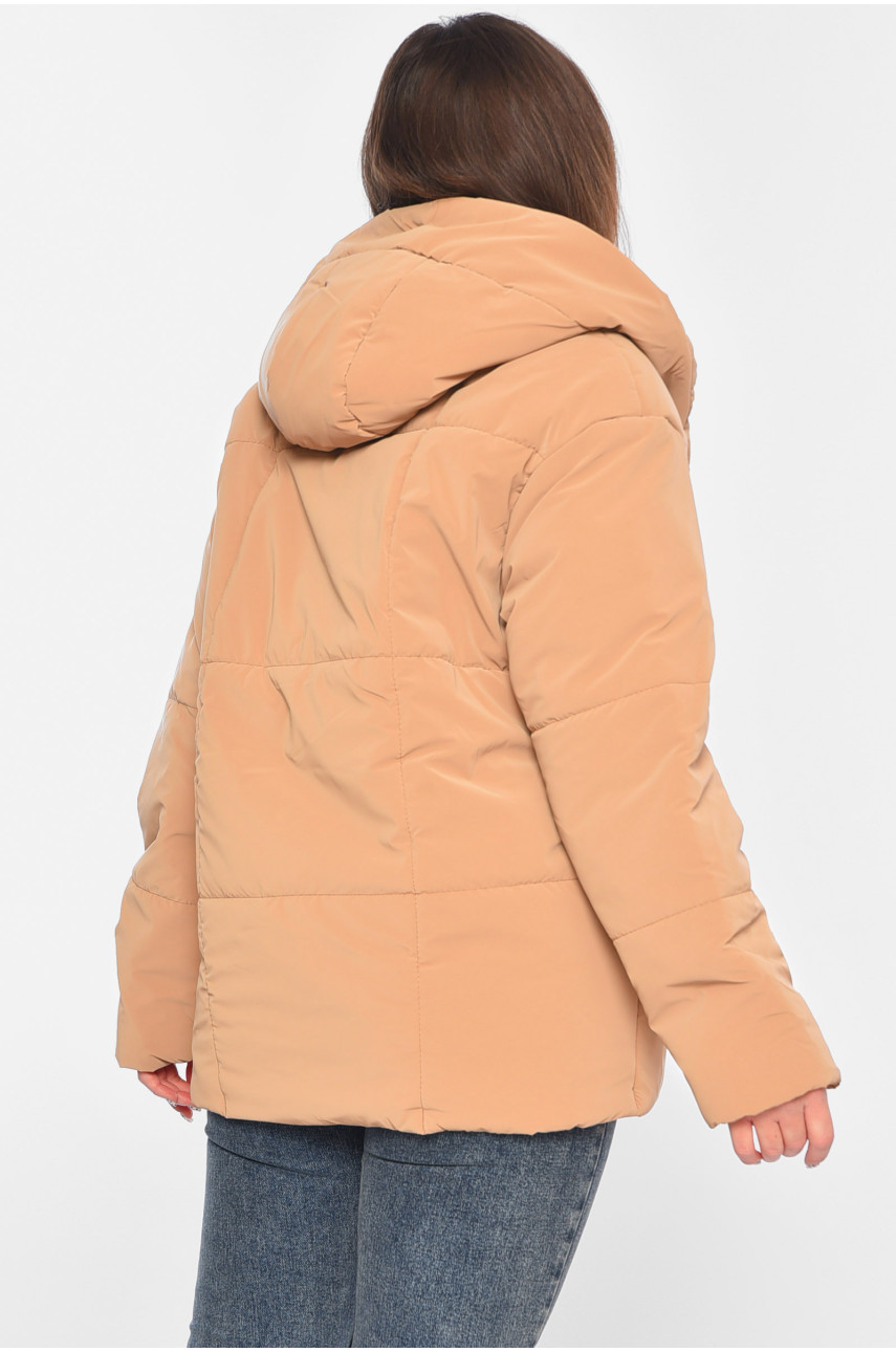 Куртка жіноча демісезонна коричневого кольору 268 196465