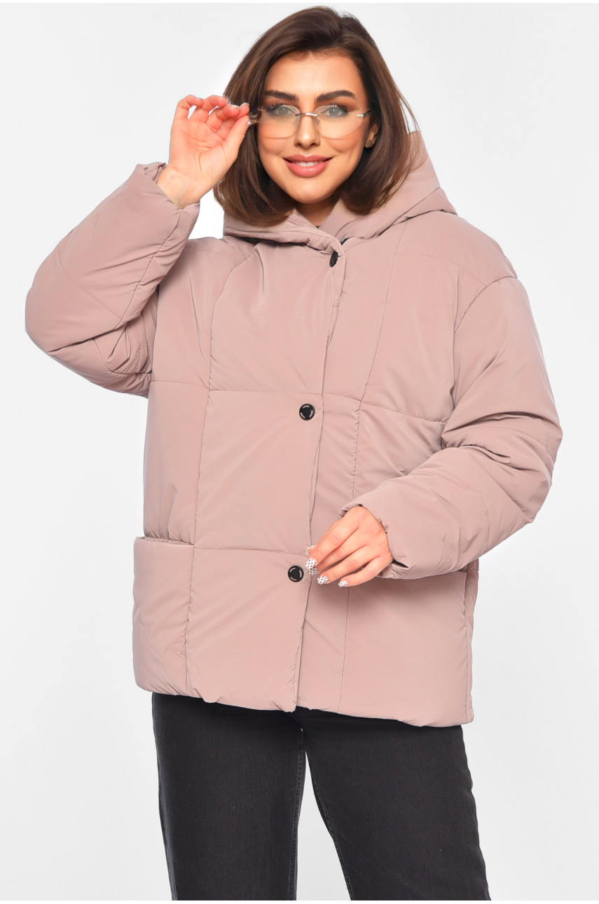Куртка жіноча демісезонна темно-рожевого кольору 268 196467