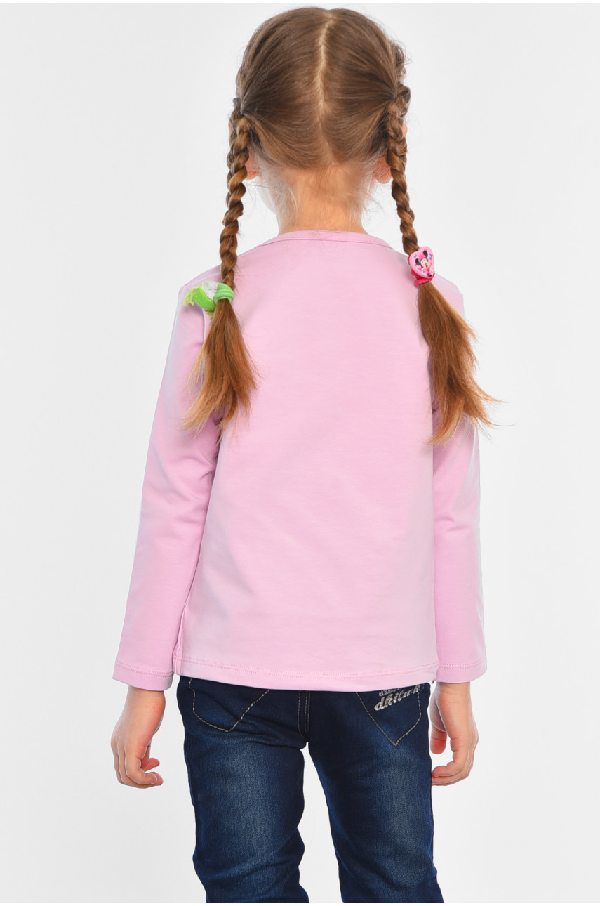 Лонгслів дитячий для дівчинки рожевого кольору 7702-3 196530